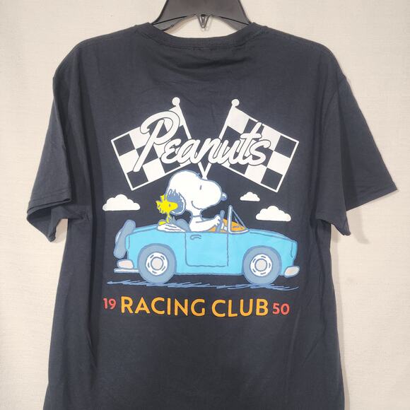 Snoopy and Woodstock Racing club men's medium black shirt - Picture 6 of 6